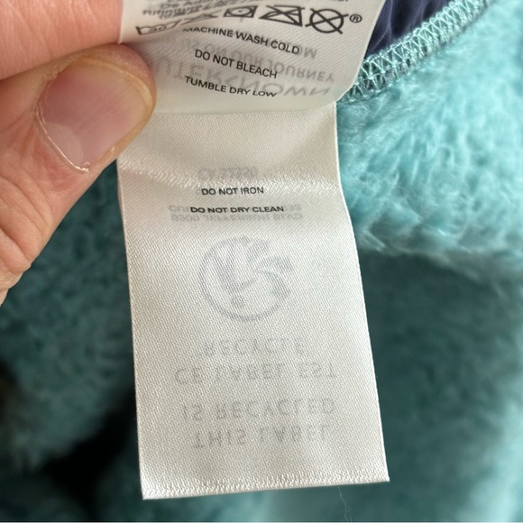 Outerknown Skyline Fleece Sherpa Jacket Blue Turquoise Shacket Shirt Mens Large - Picture 7 of 12